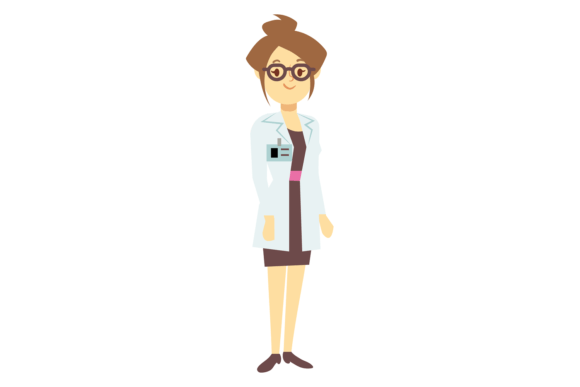 Female Scientist. Woman in Lab Coat. Med – A Designer’s Review